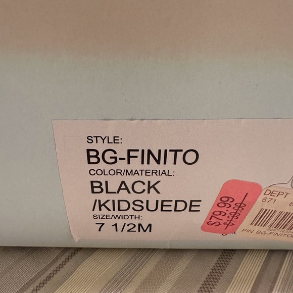 BCBG Dressy Black Suede Boots with Chain Detail - Picture 3 of 3